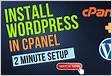 Installing WordPress with cPanel
